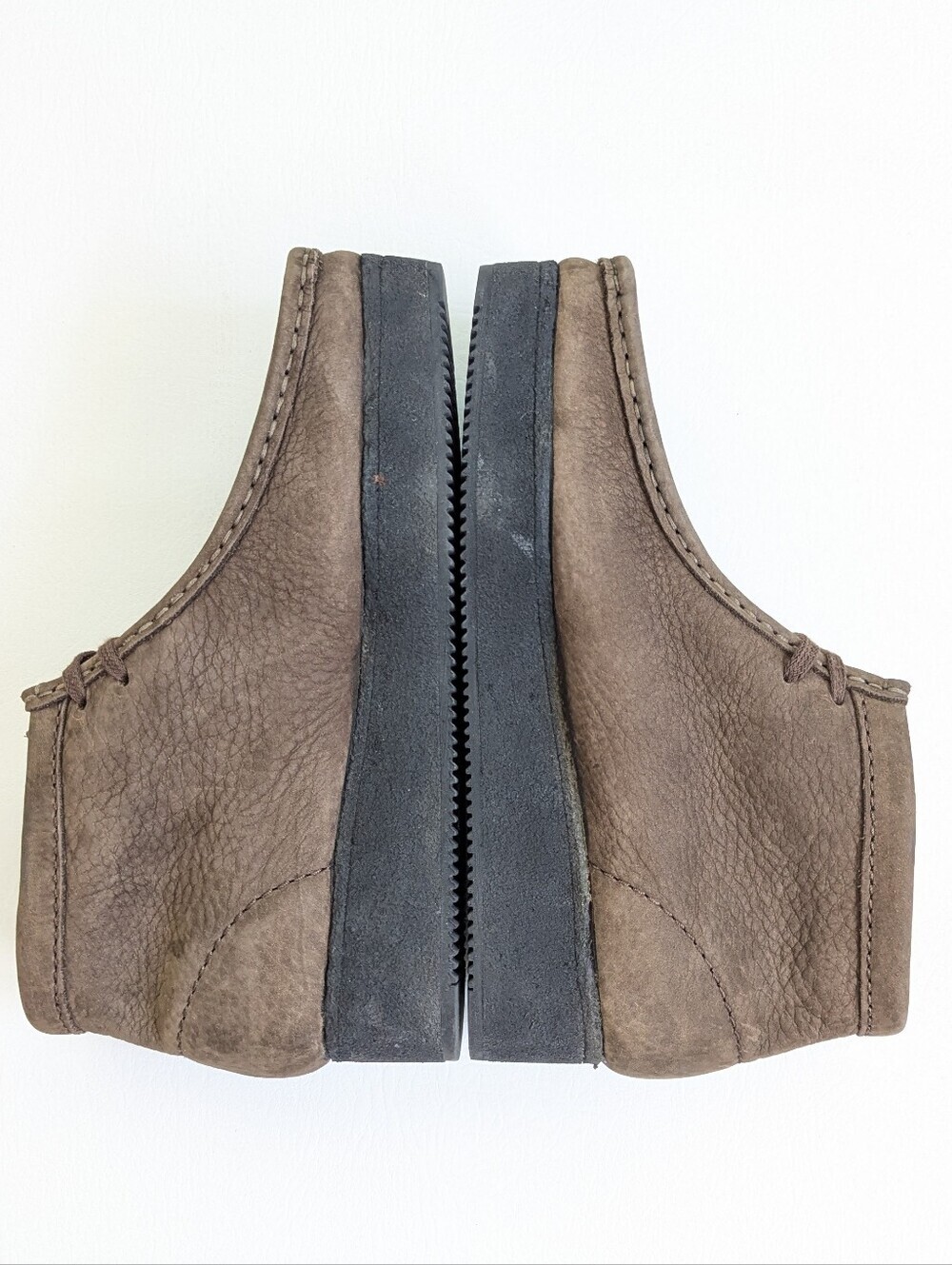 Clarks Originals Wallabees Boots Women's Size 10 Brown Pebbled Leather - Picture 5 of 9